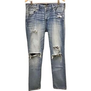 Abercrombie 33x32 Tag Size Athletic Skinny Jeans Actual 35x31.5 Men’s Distressed